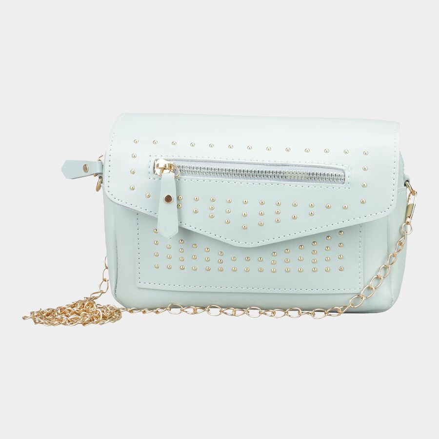 Women's Polyurethane Envelope/Zipper Sling Bag, , large image number null
