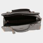 Women's Grey Polyurethane Tote Bag, , small image number null