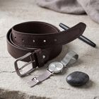 Brown PU Casual Belt, , small