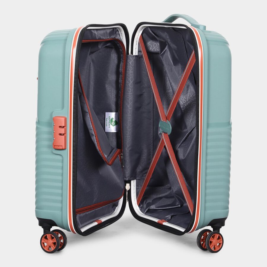 4 Wheel Green PVC Matee Hard Case Trolley, Small, , large image number null