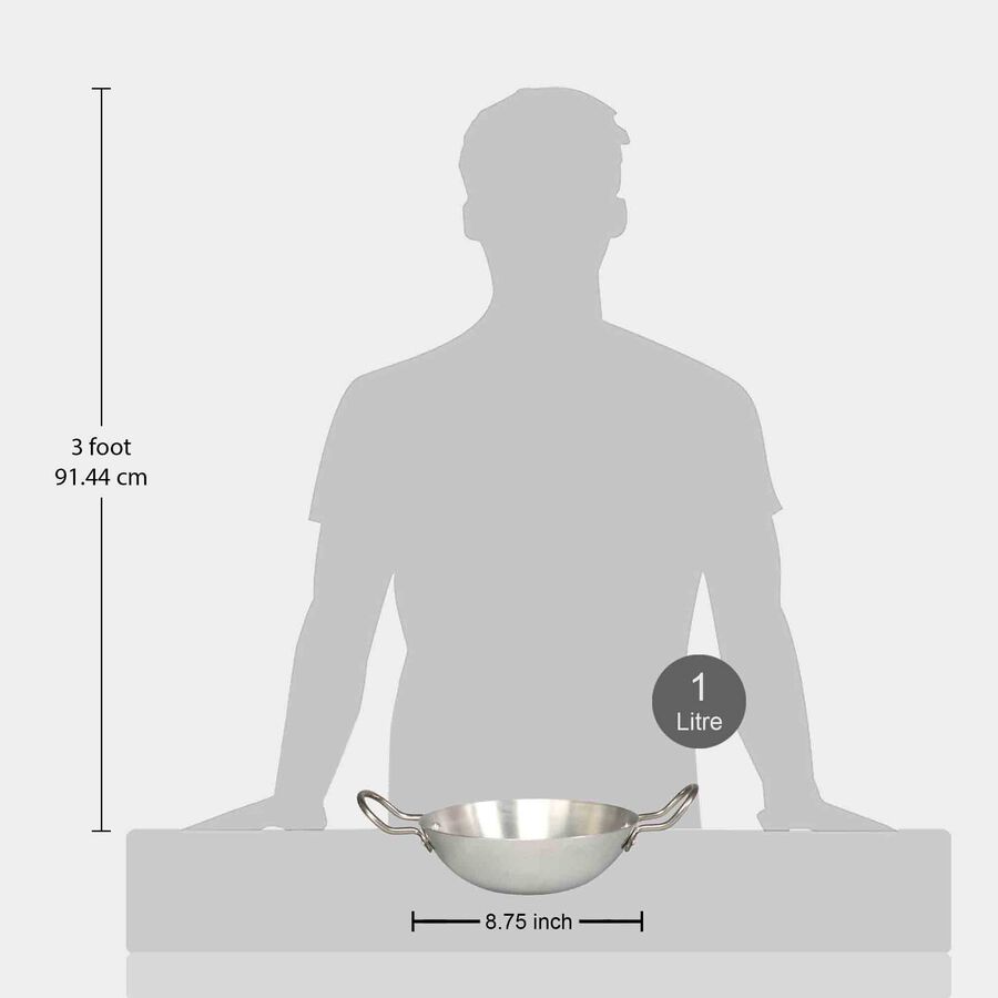 1 L Aluminum Kadhai, , large image number null