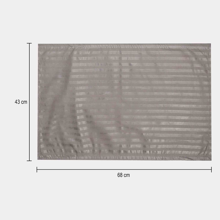 Grey Microfiber Double Bedsheet with Pillow Cover, , large
