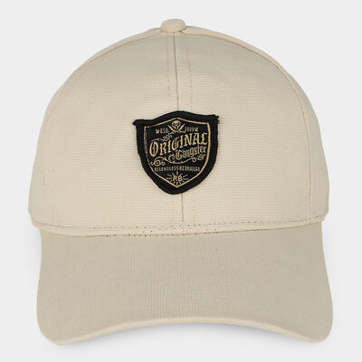 Men's Beige cotton Cap