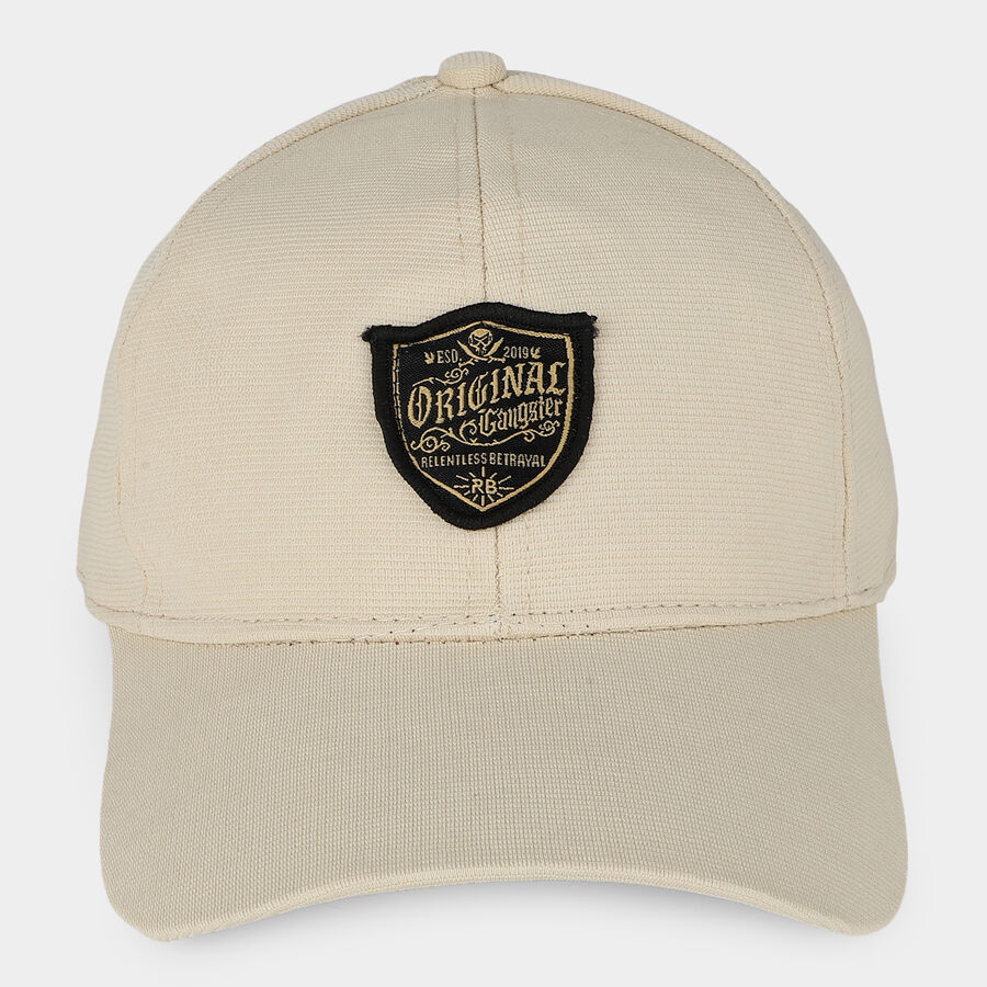 Men's Beige cotton Cap, , large