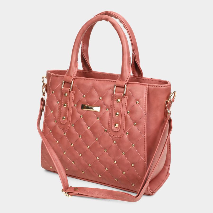 Women's Peach Polyurethane Hand Bag, , large image number null