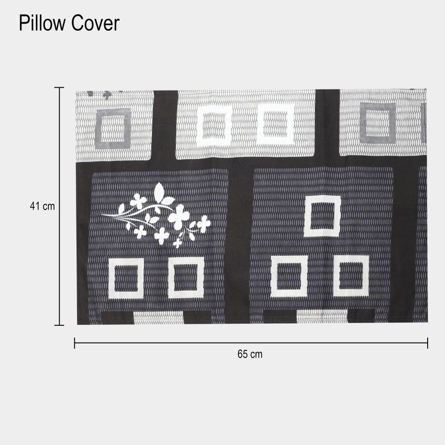 Dark Grey Microfiber Double Bedsheet with Pillow Cover, , large