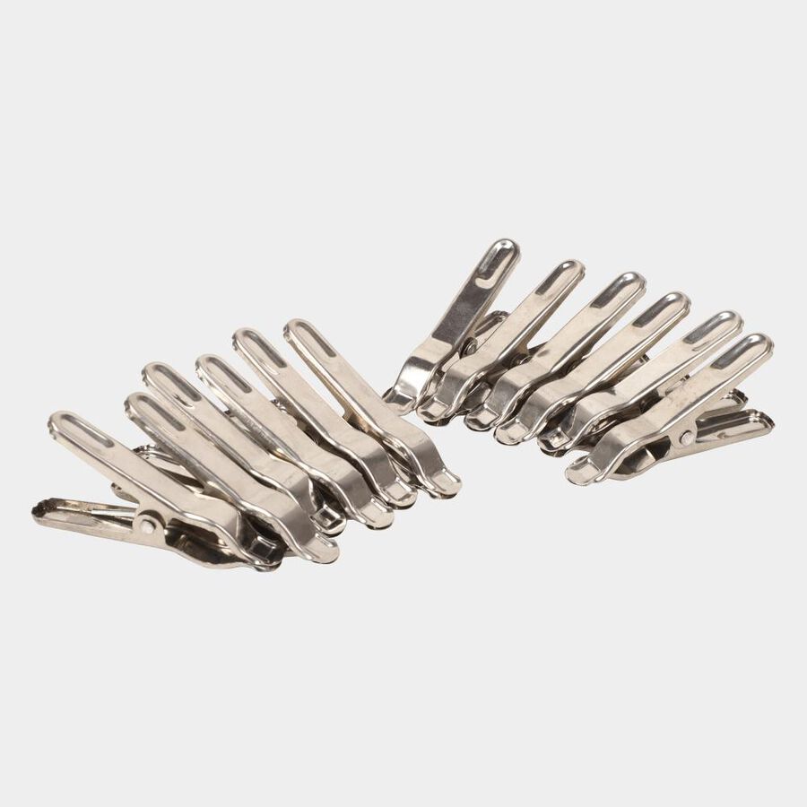 12 Steel Cloth Clips, , large image number null