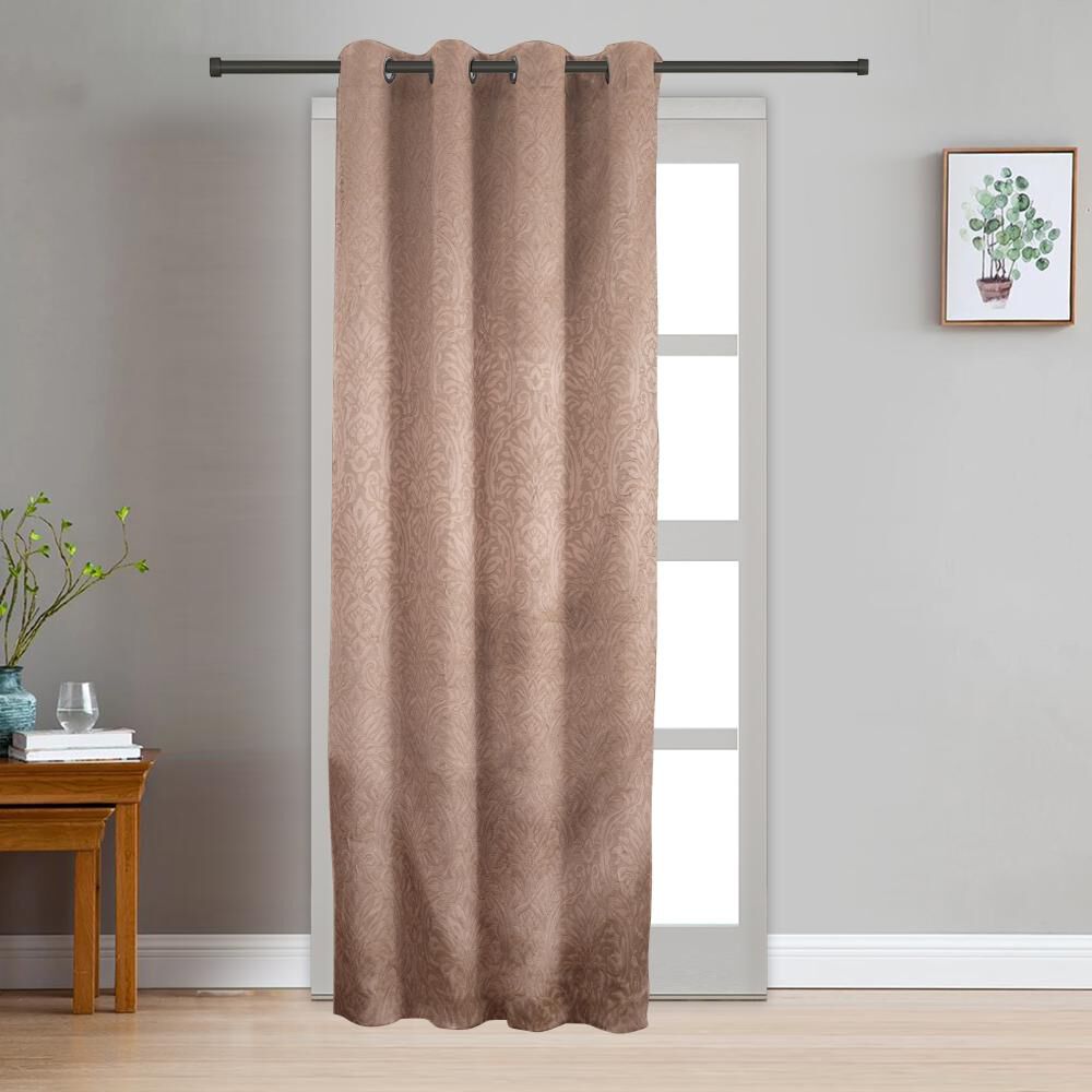 Home Beautiful                         7ft. Pink Polyester Curtain