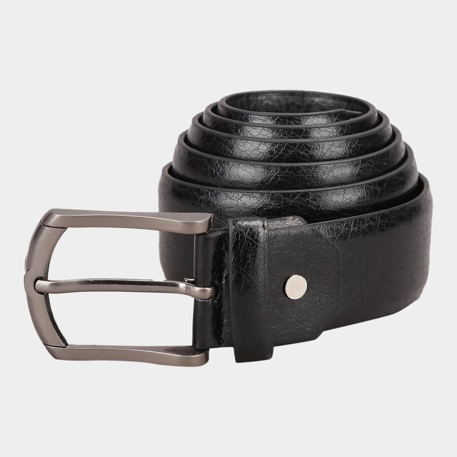 Men's Black Polyurethane Casual Belt, , large image number null