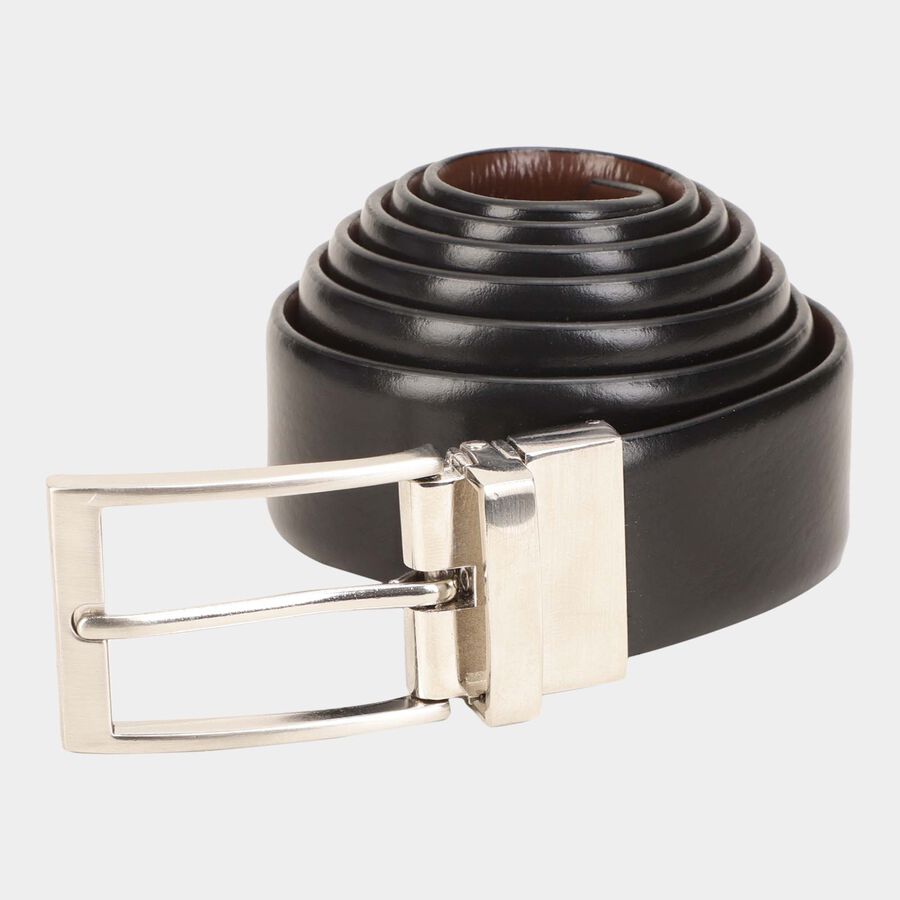 Men's Black Leather Formal Belt, , large image number null