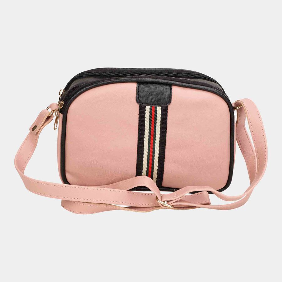 Women's Peach Polyurethane Handbag, , large image number null