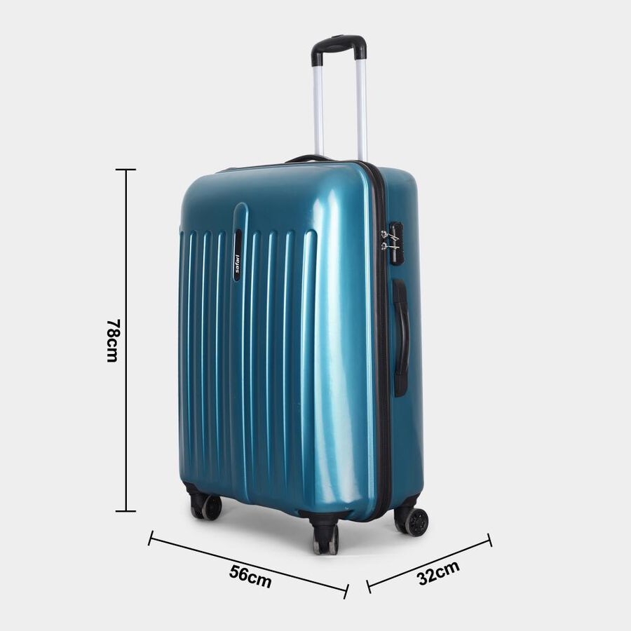 8-Wheel Light Blue Polypropylene Hard Case Trolley, Large, , large image number null