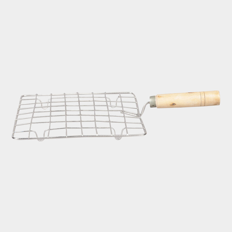 Stainless Steel Wire Roaster With Wooden Handle, , large image number null