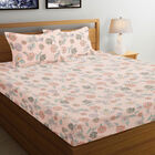 120 GSM Pink Polyester Double Bedsheet, , small image number null