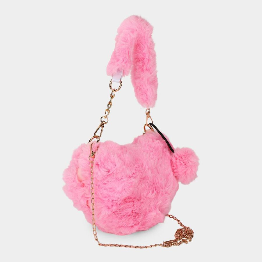 Kid's Pink Nylon/Polyester Hand Bag, , large
