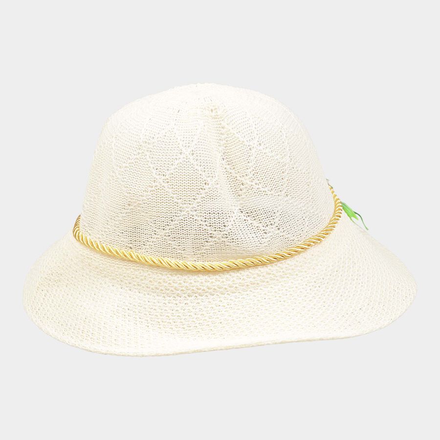 Kids' Off-White Plastic Hat, , large image number null