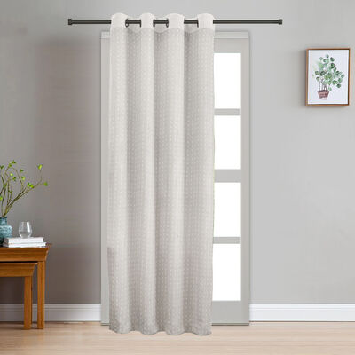 7ft. Cream Polyester Curtain