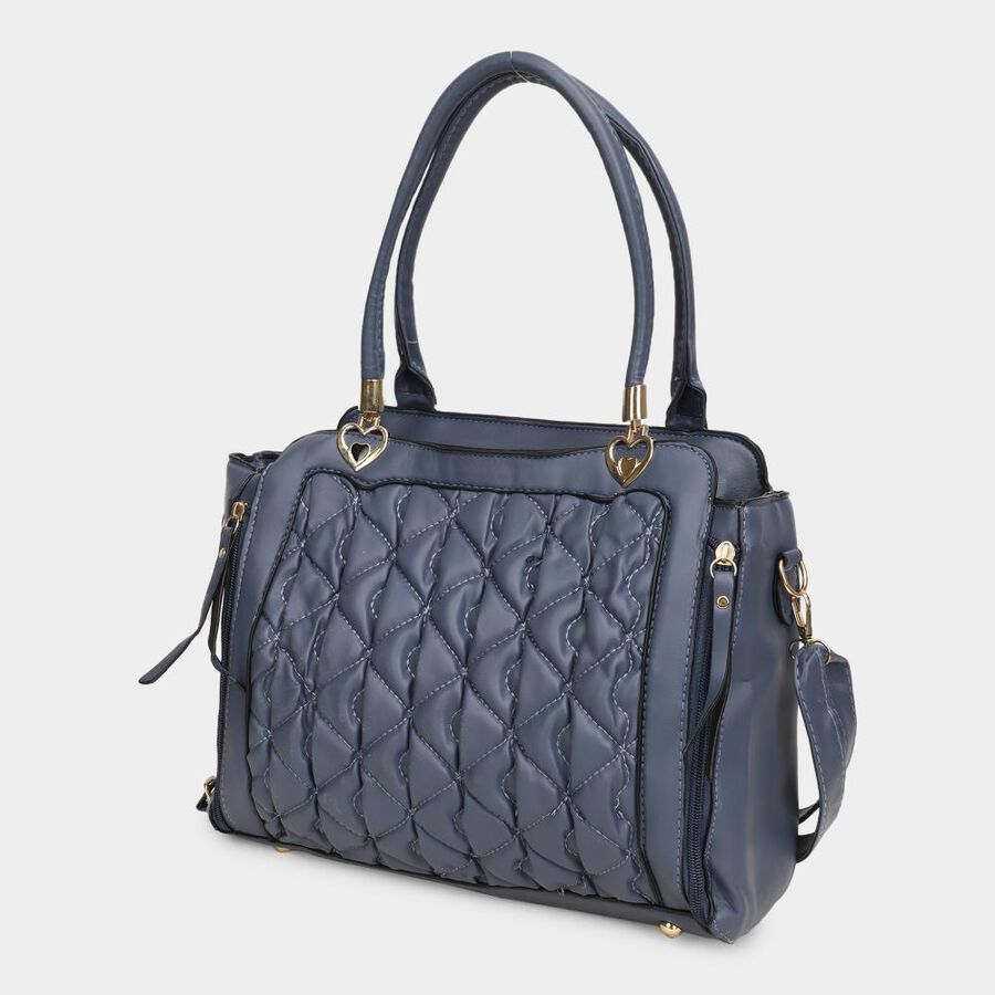 Women's Colour Block Polyurethane Hand Bag, , large image number null