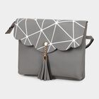 Women's Grey Polyurethane Sling Bag, , small image number null