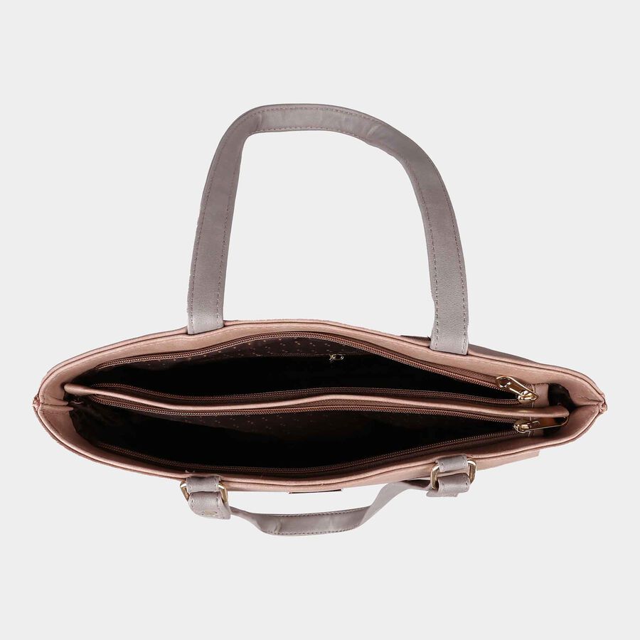 Women's Grey Polyurethane Tote Bag, , large image number null