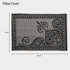 Dark Grey Cotton Blend Pillow Cover, , small image number null