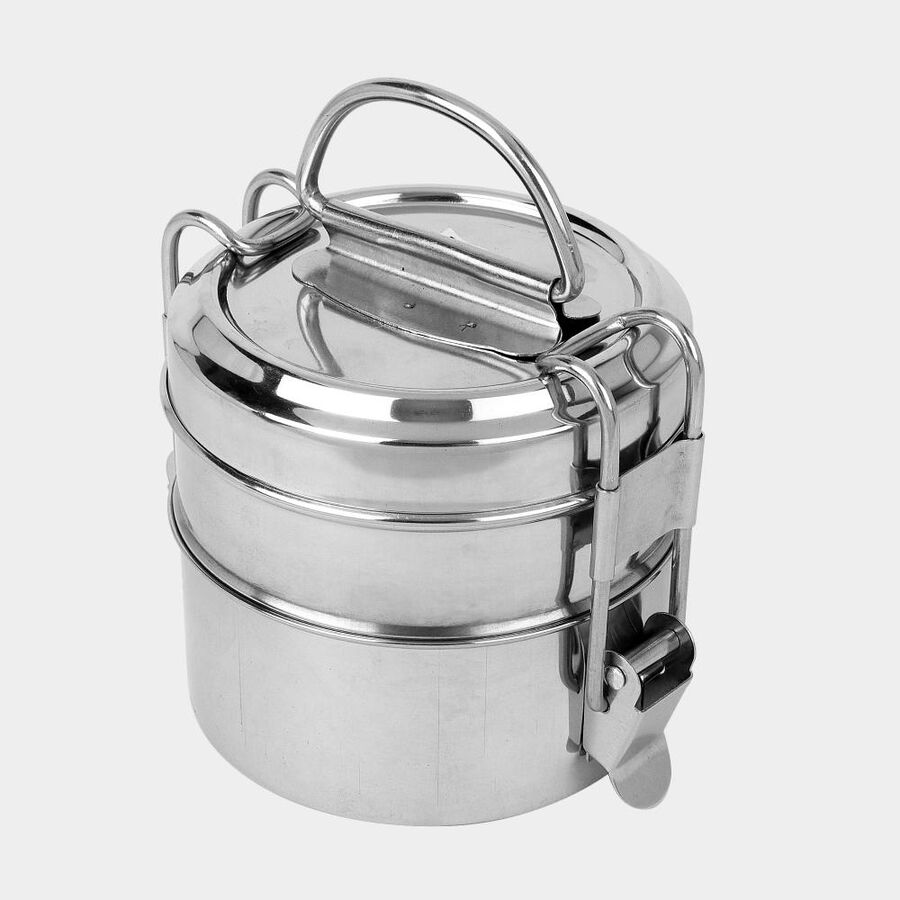 स्टील लंच बॉक्स, 300 ml X 2, , large image number null