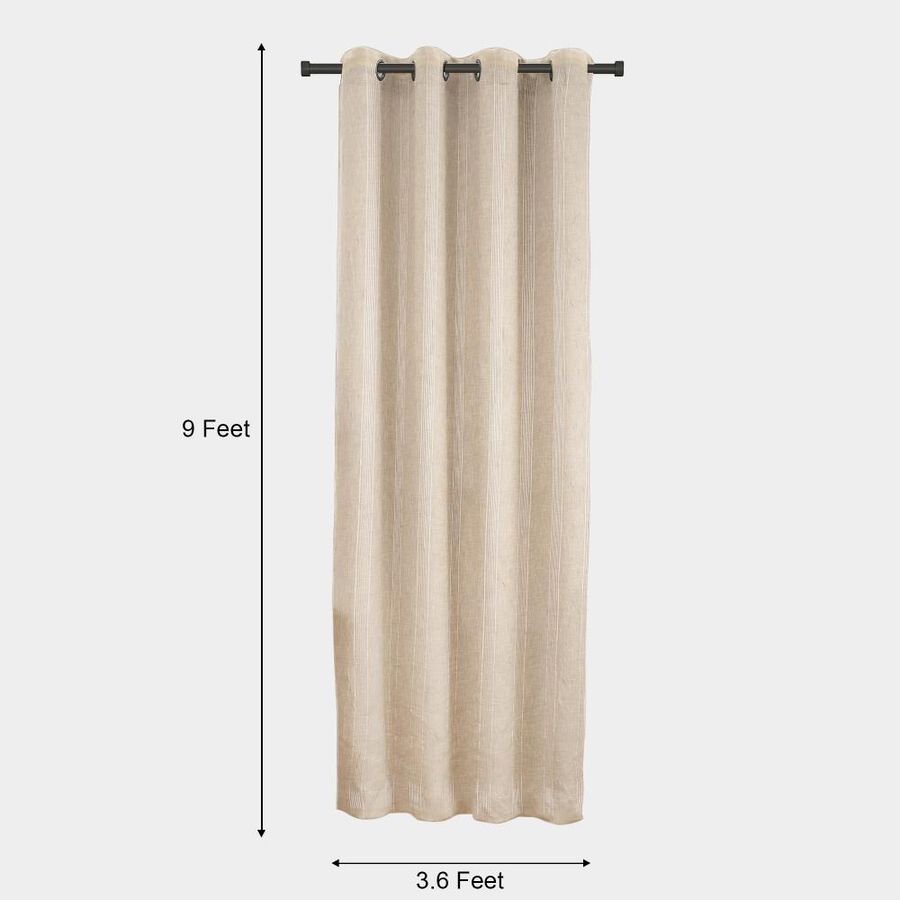 9ft. Living Room Light Beige Linen Eyelet Curtains, , large image number null