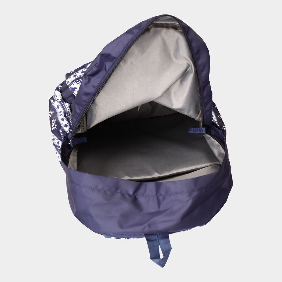 Women's Navy Blue Fabric Backpack, , large image number null