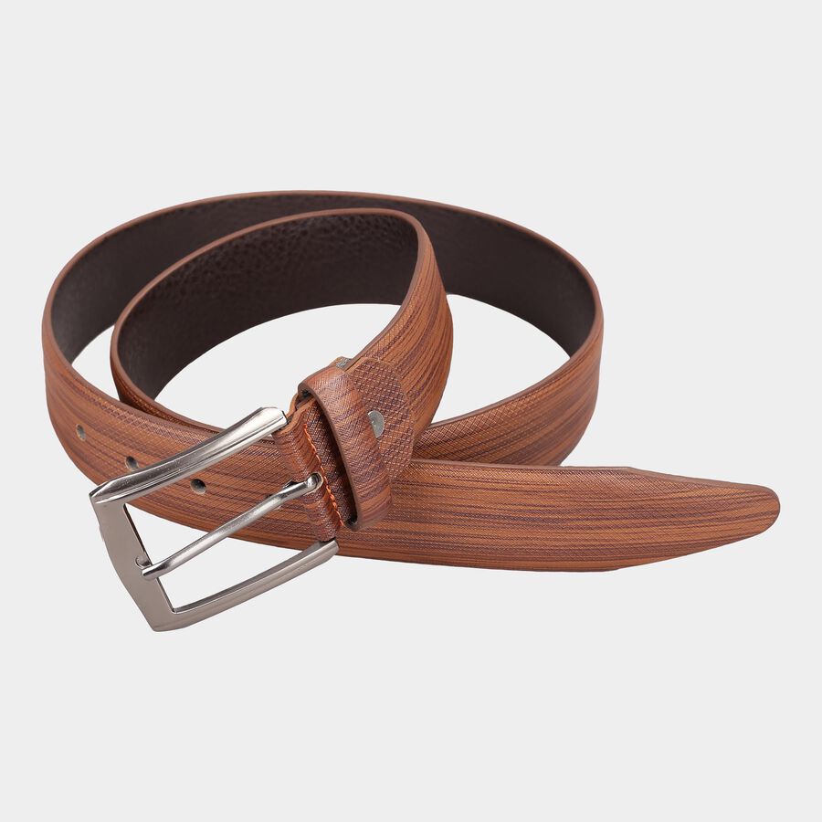 Men's Tan Polyurethane Casual Belt, , large image number null