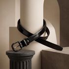 Women's Brown PU Belt, , small