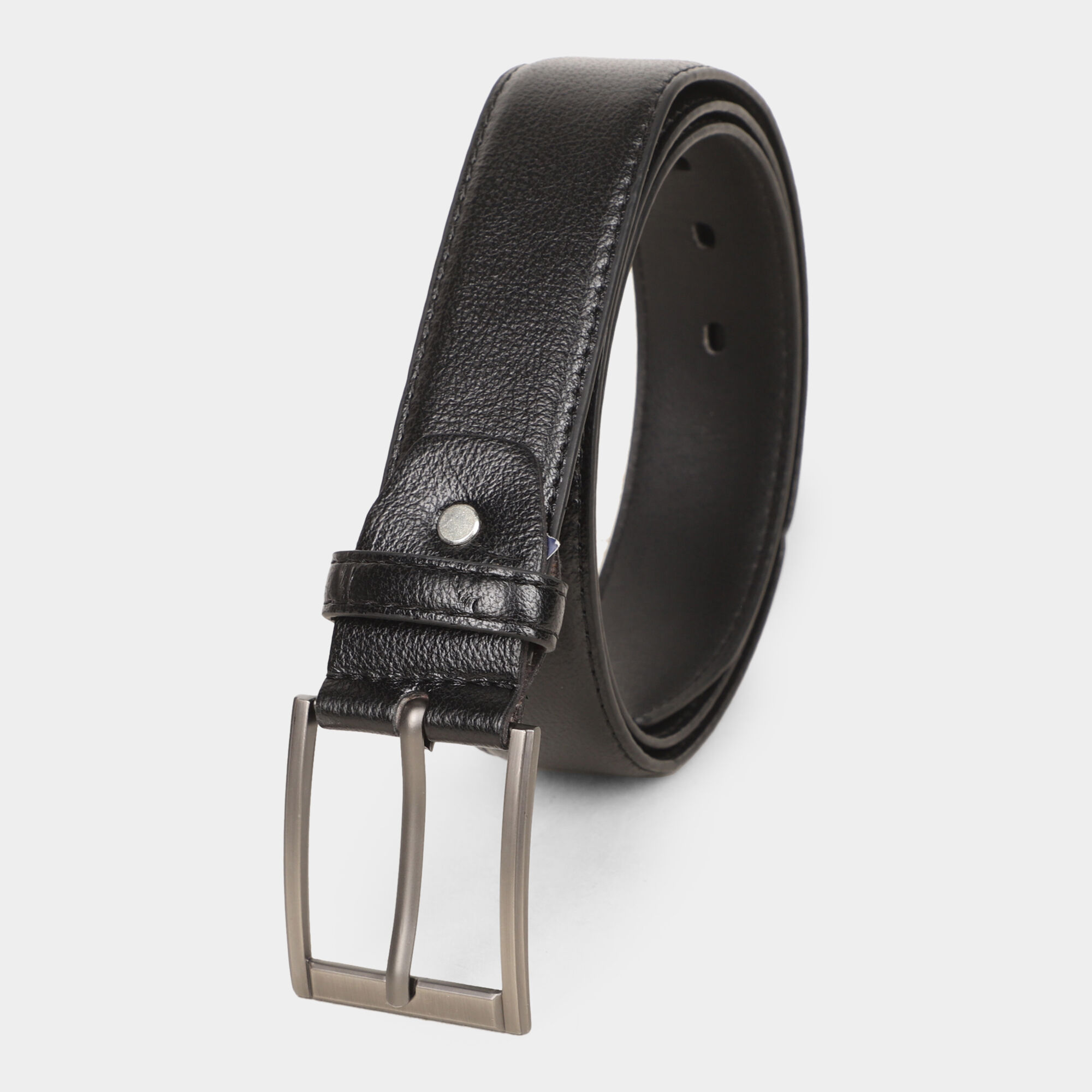 Black Tie                         Men's Brown Polyurethane Formal Belt