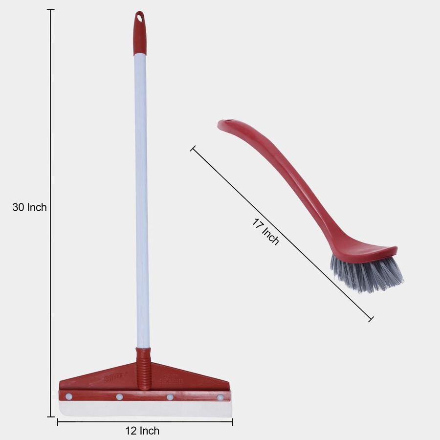 Plastic Wiper & Toilet Brush Combo, , large