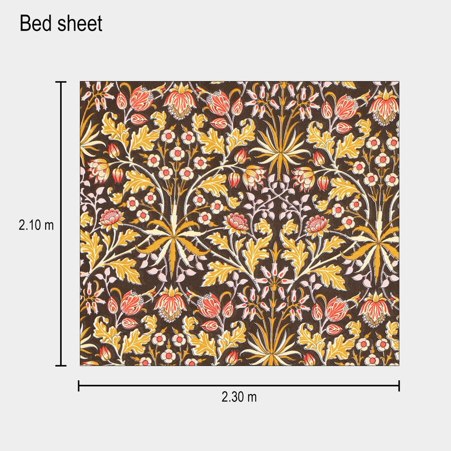120 GSM Brown Microfiber Double Bedsheet, , large image number null