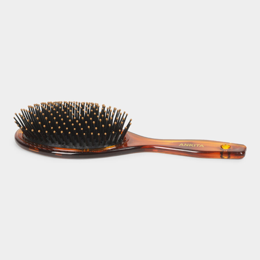 Brown Plastic Hairbrush, , large image number null