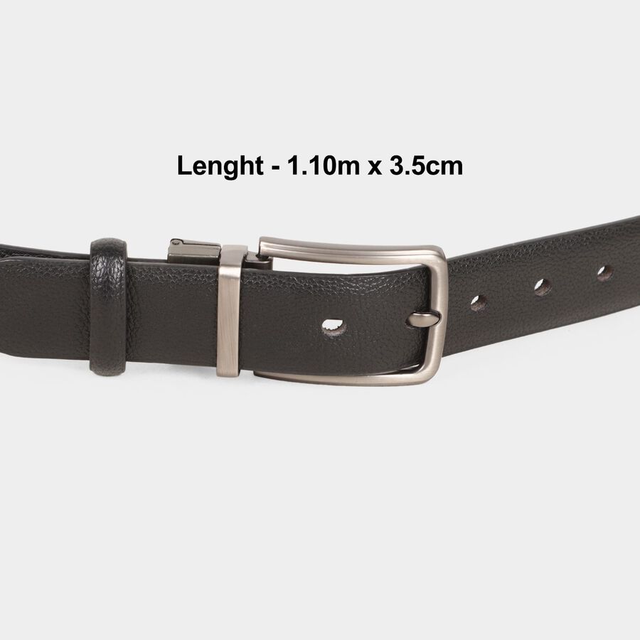Men's Black Polyurethane Formal Belt, , large image number null