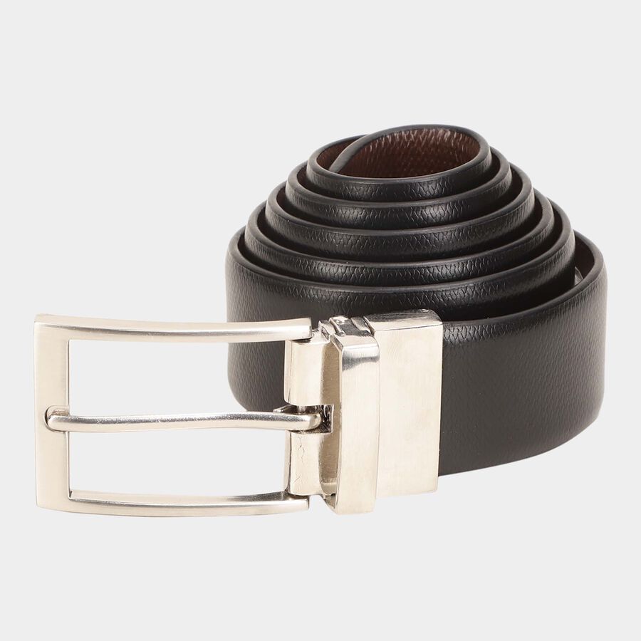 Men's Black Leather Formal Belt, , large image number null