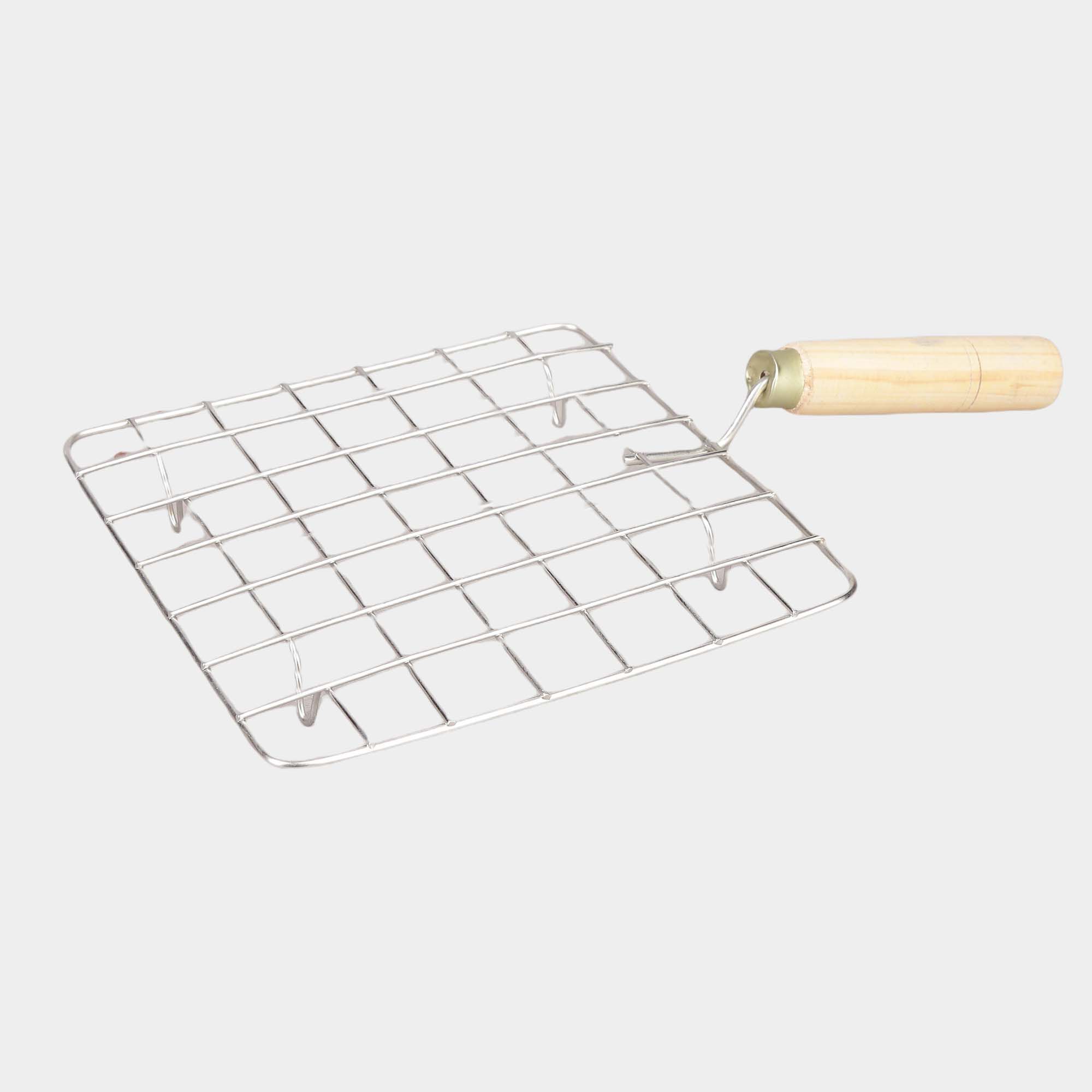 Stainless Steel Wire Roaster With Wooden Handle Stainless Steel Wire Roaster With Wooden Handle