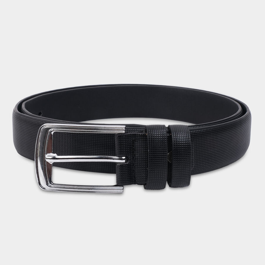 Men's Black Polyurethane Formal Belt, , large image number null