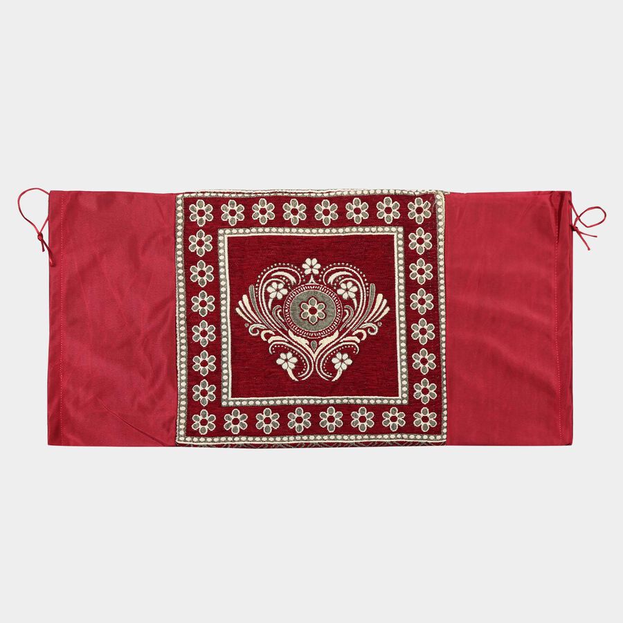 Maroon Cotton Bolster Cover, , large image number null