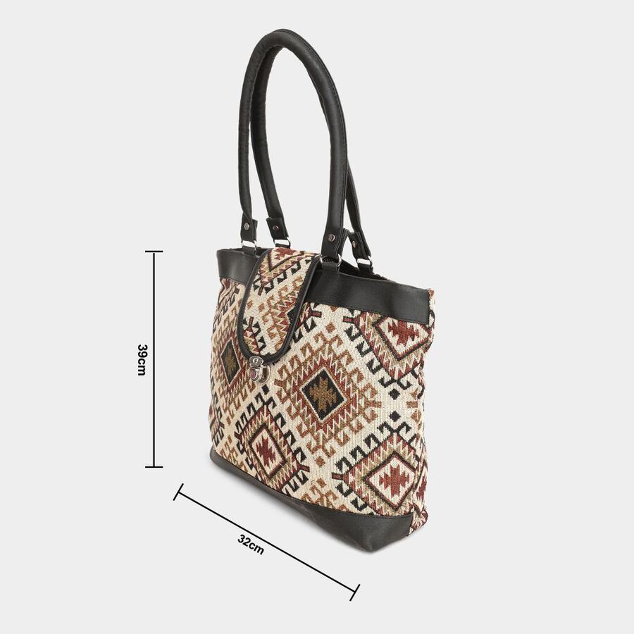 Women's Beige Fabric Hand Bag, , large image number null