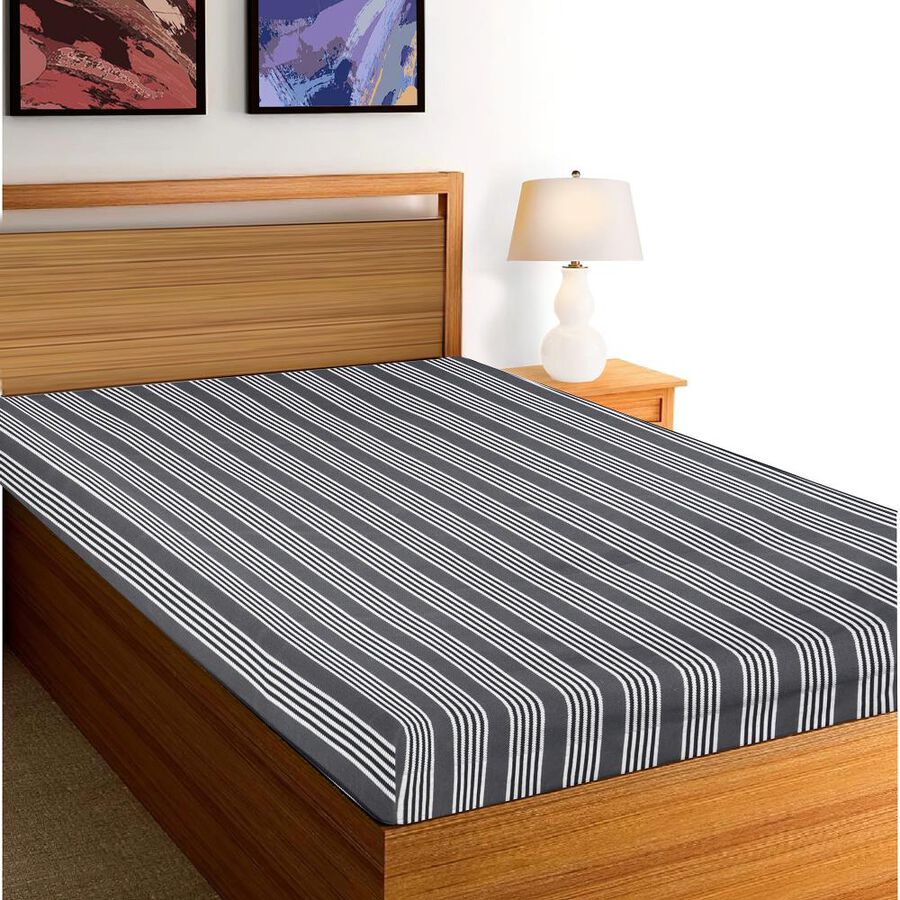 Blue Cotton Bedcover, , large