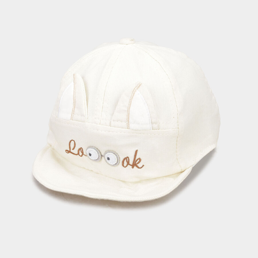 Kids' White Nylon/Polyester Cap, , large image number null