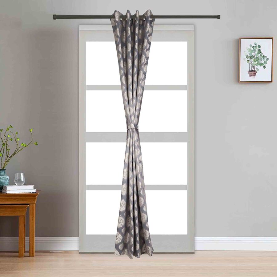 7ft. Grey Microfiber Door Curtain, , large image number null