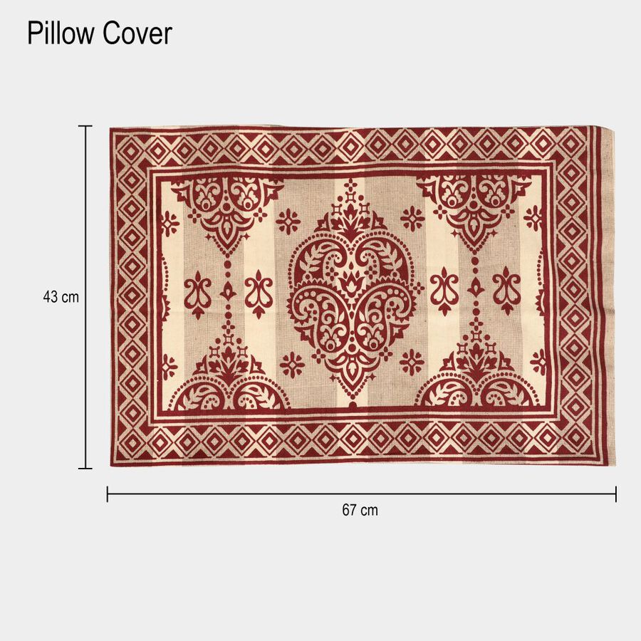 Maroon Cotton Pillow Cover, , large