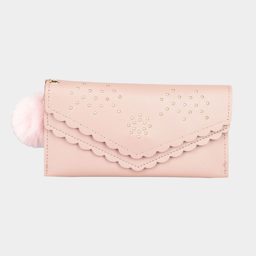 Women's Polyurethane Envelope/Zipper Hand Pouch, , large image number null