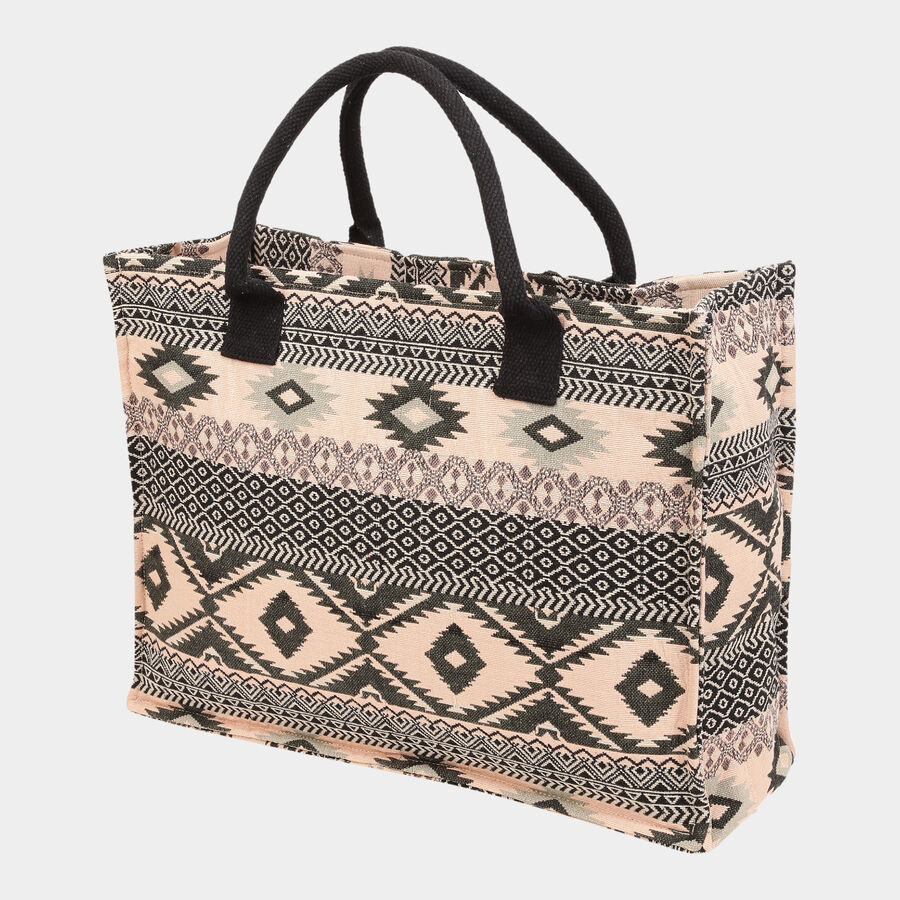 Women's Plain Canvas Shopping Bag, Large, , large image number null
