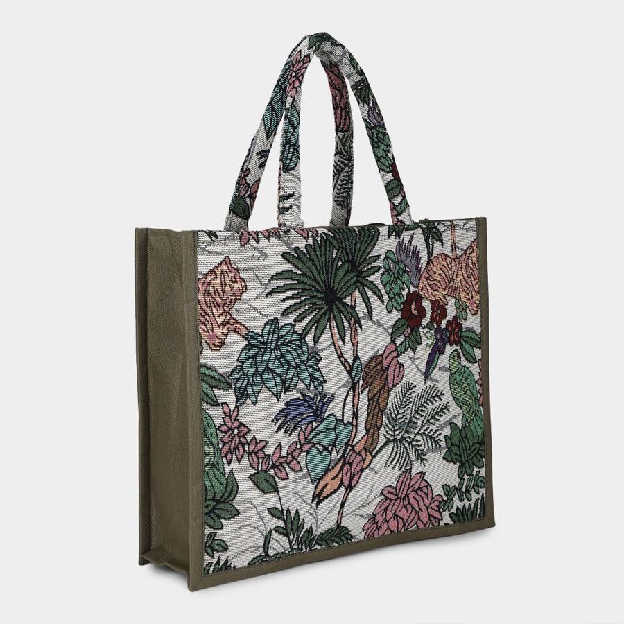 Green Fabric-Polyester Shopping Bag, , large