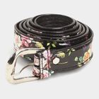 Women's Black Polyurethane Belt, , small image number null