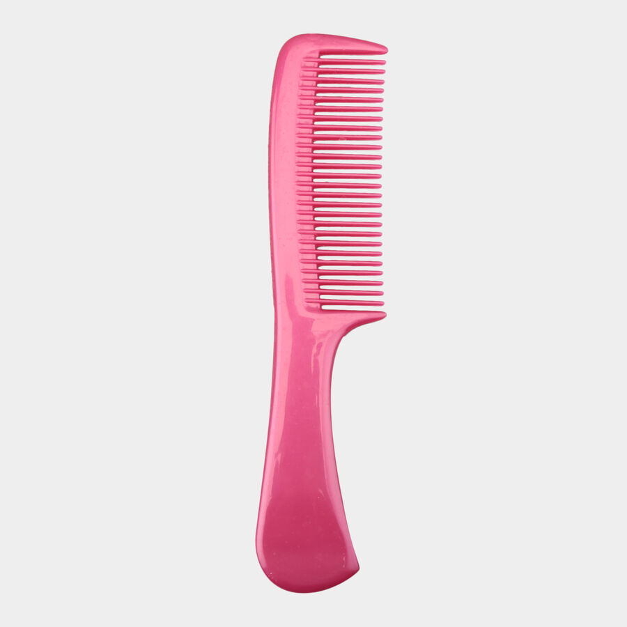 Plastic Hair Comb, Set of 6 - Colour/Design May Vary, , large image number null