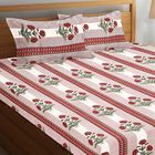 110 GSM Red Microfiber Double Bedsheet With Pillow Cover, , small image number null